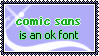 Comic Sans stamp